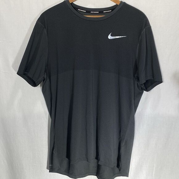 NIKE Zonal Cooling Running T-Shirt Performance Activewear Mens L Dark Gray - Picture 1 of 10